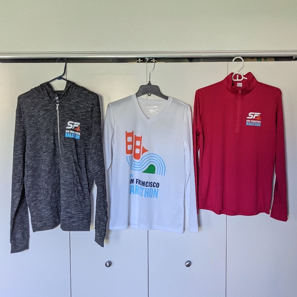3 long sleeve tech shirts - SF Marathon - NWOT